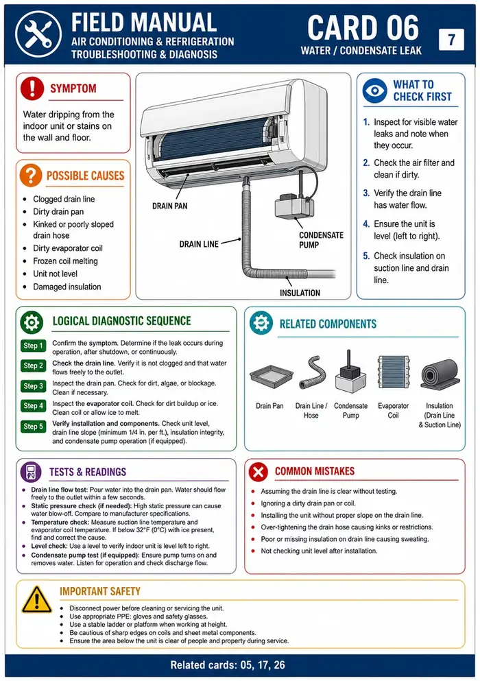 Troubleshooting card example