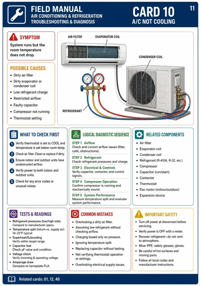 Troubleshooting card example