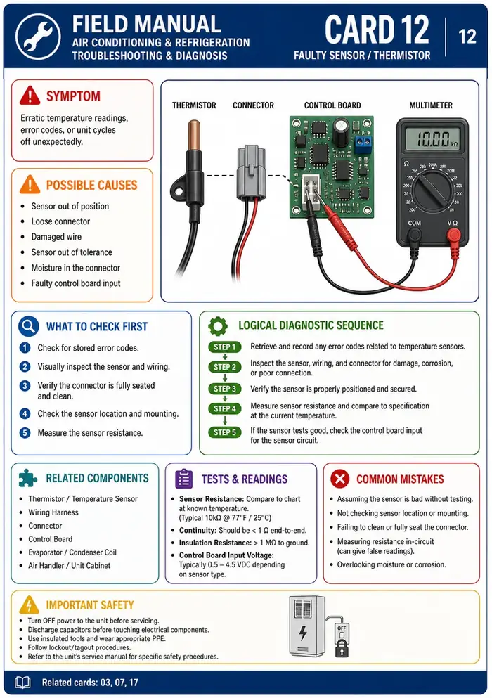 Troubleshooting card example