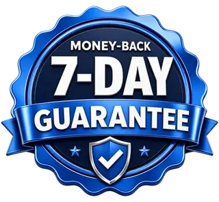7-day money-back guarantee seal