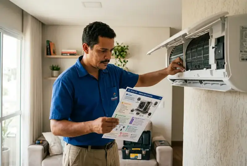 HVAC/R technician troubleshooting an air conditioning system