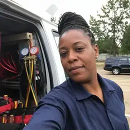 Denise Broussard, HVAC service technician in Baton Rouge, Louisiana